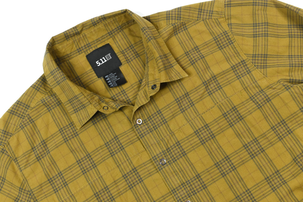 5.11 Tactical Igor Plaid Long Sleeve Shirt Mens Large Green Plaid Snap-Front